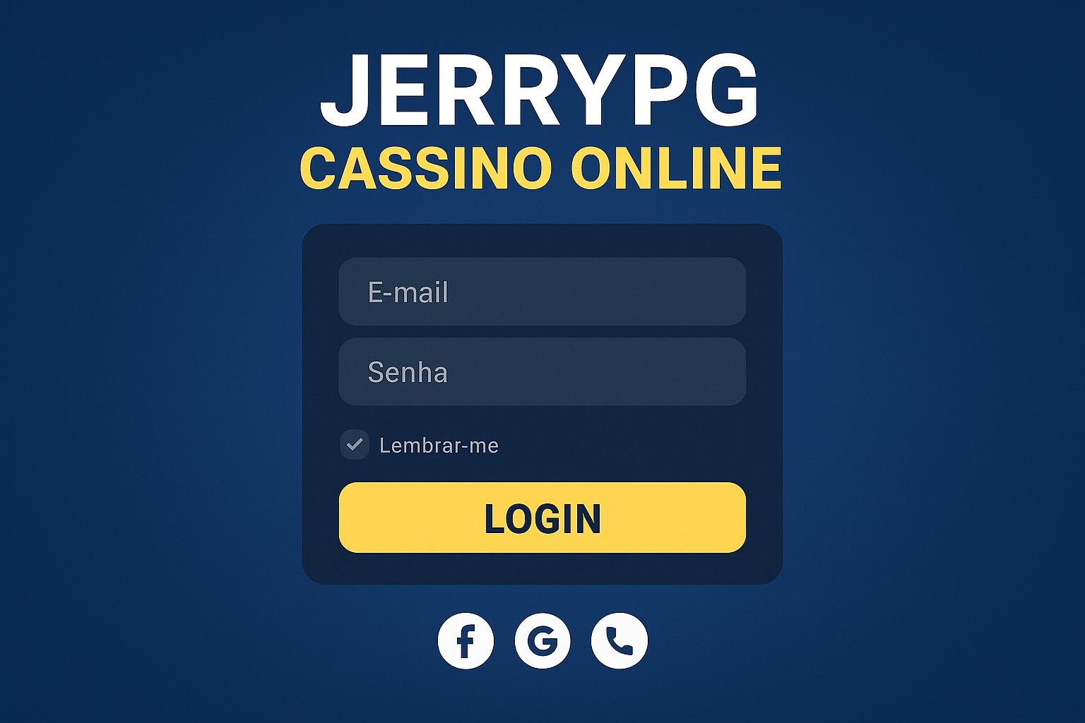 Não Perca tempo, o rRgistro na site JERRYPG